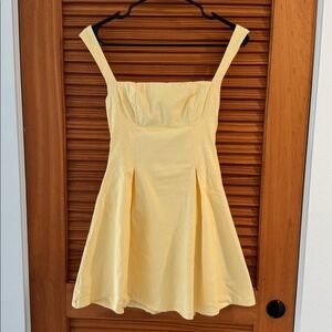 Yellow Sweetheart Mini Dress